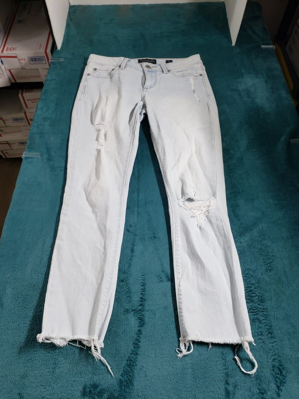 Lucky Brand Jeans Size 0 Womens Blue Pants Mid Rise Stretch Lolita Crop